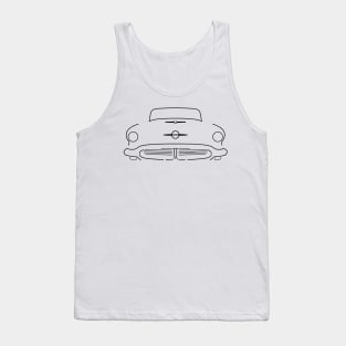 Oldsmobile Starfire 1956 American classic car outline graphic (black) Tank Top